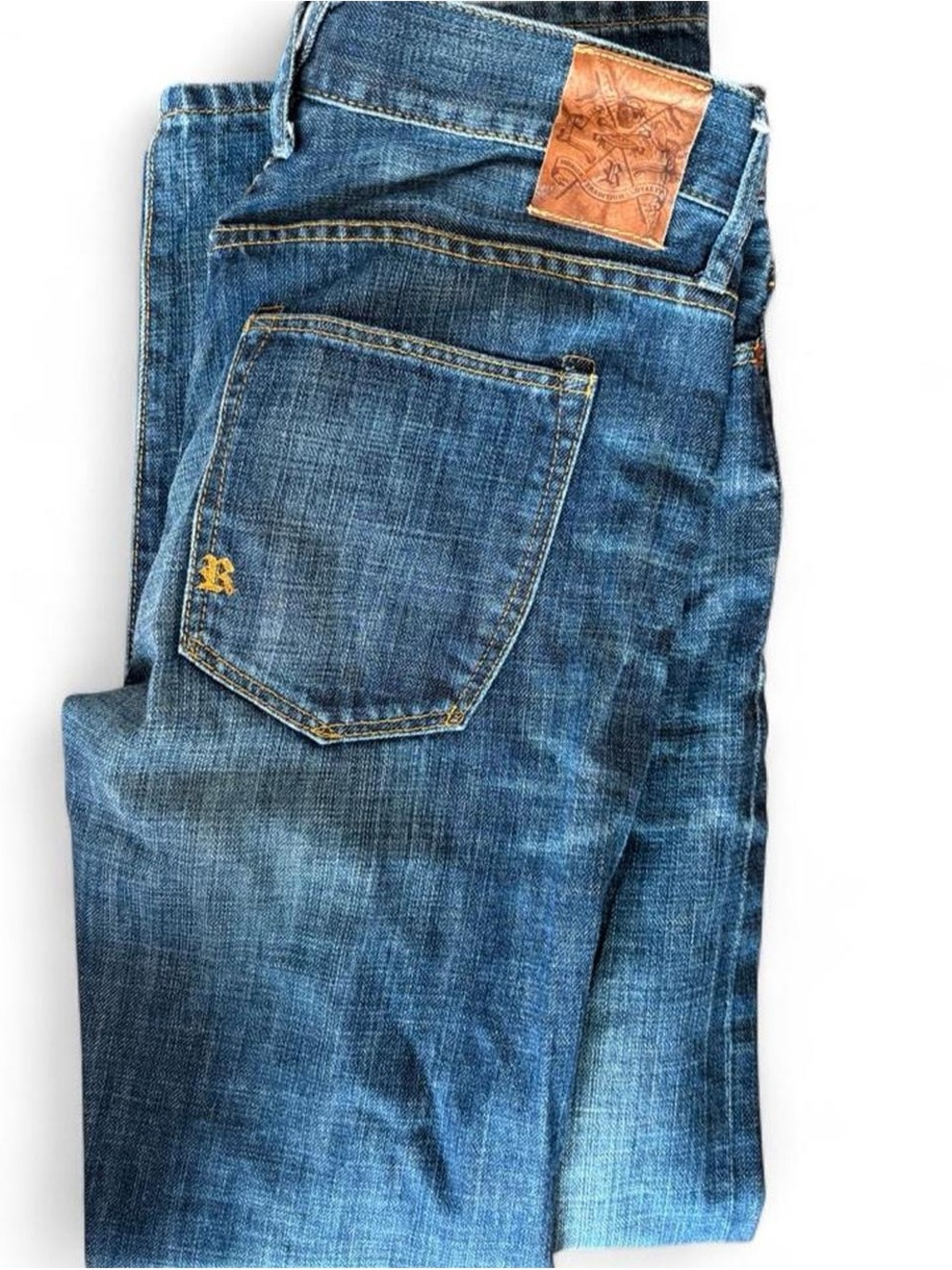 Rock Revival Men's Distressed Indigo Straight Jeans